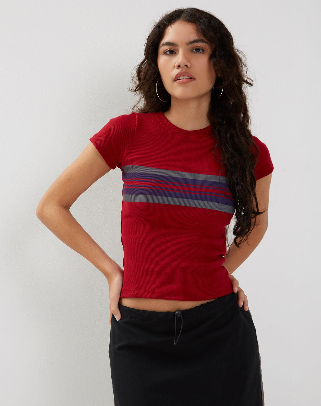 Top Tiona in Adrenalina a righe rosse