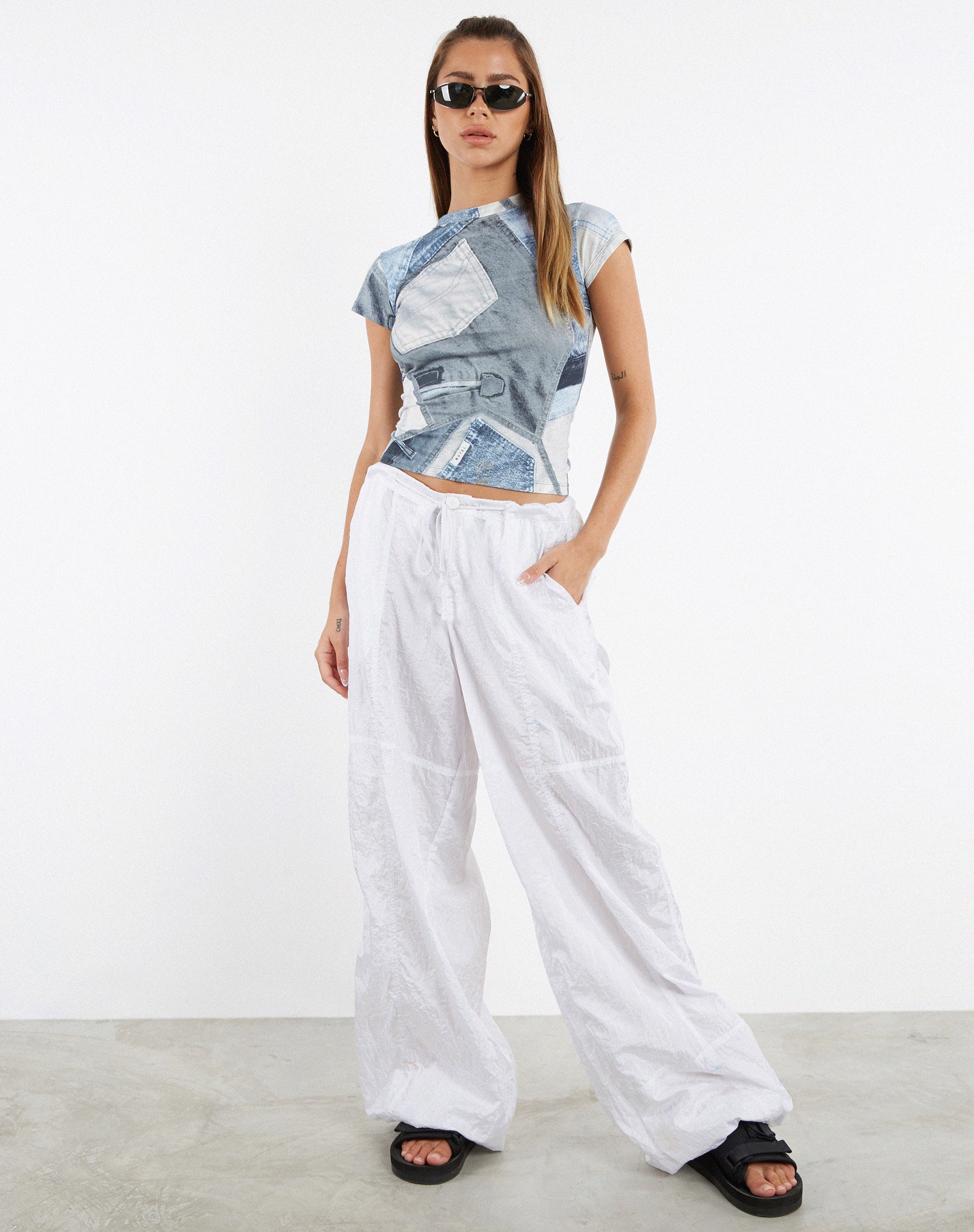 immagine di MOTEL X JACQUIE Tiona Top in Denim Pocket