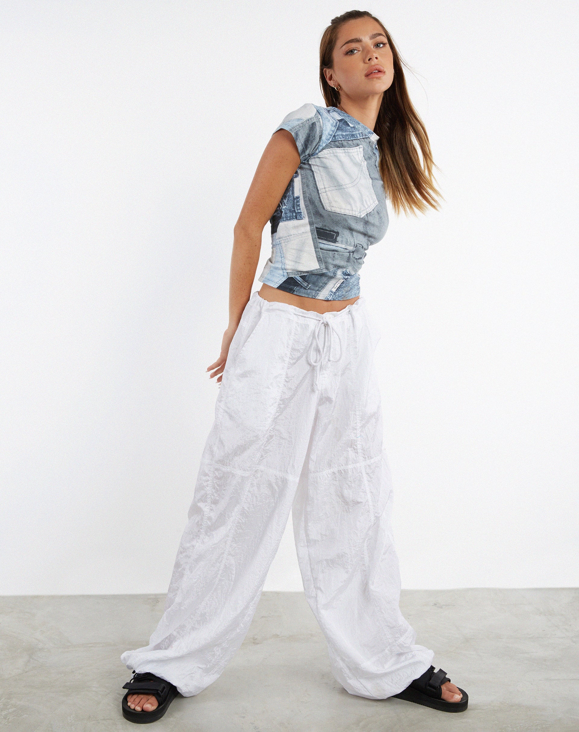 immagine di MOTEL X JACQUIE Tiona Top in Denim Pocket
