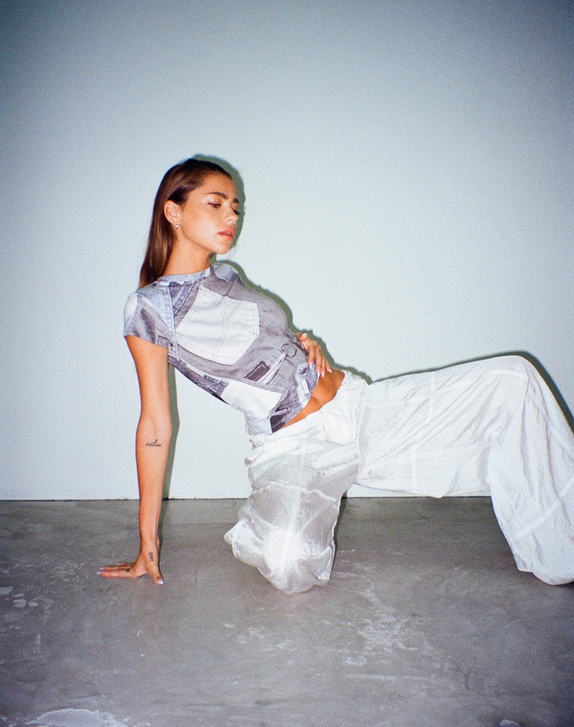 immagine di MOTEL X JACQUIE Tiona Top in Denim Pocket