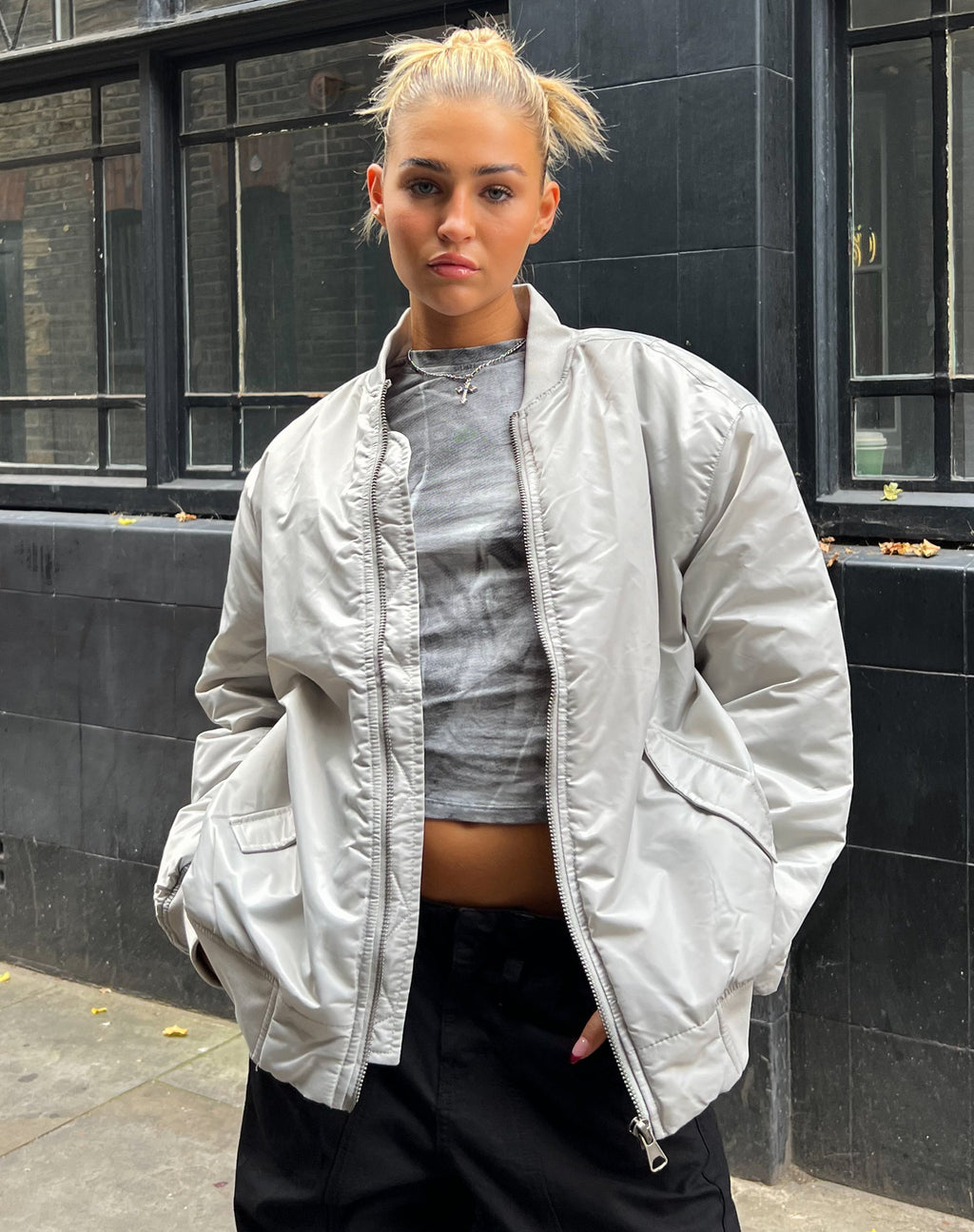 Giacca Junpyo in grigio ghiaccio