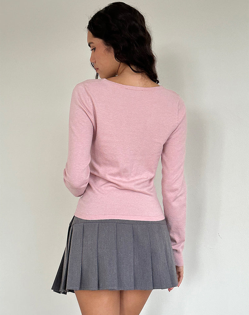 immagine di Tirzah Brushed Knit Top in Rosa
