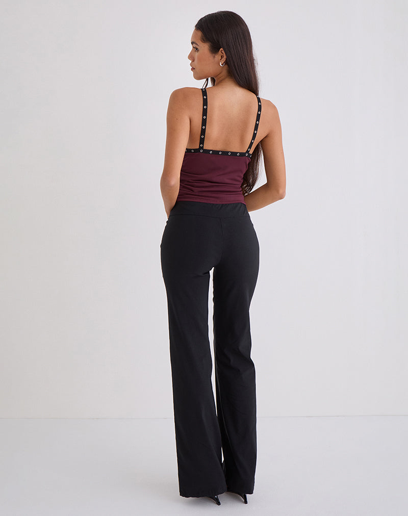 Image of Tolani Cami Top in Heavy Mesh Wine
