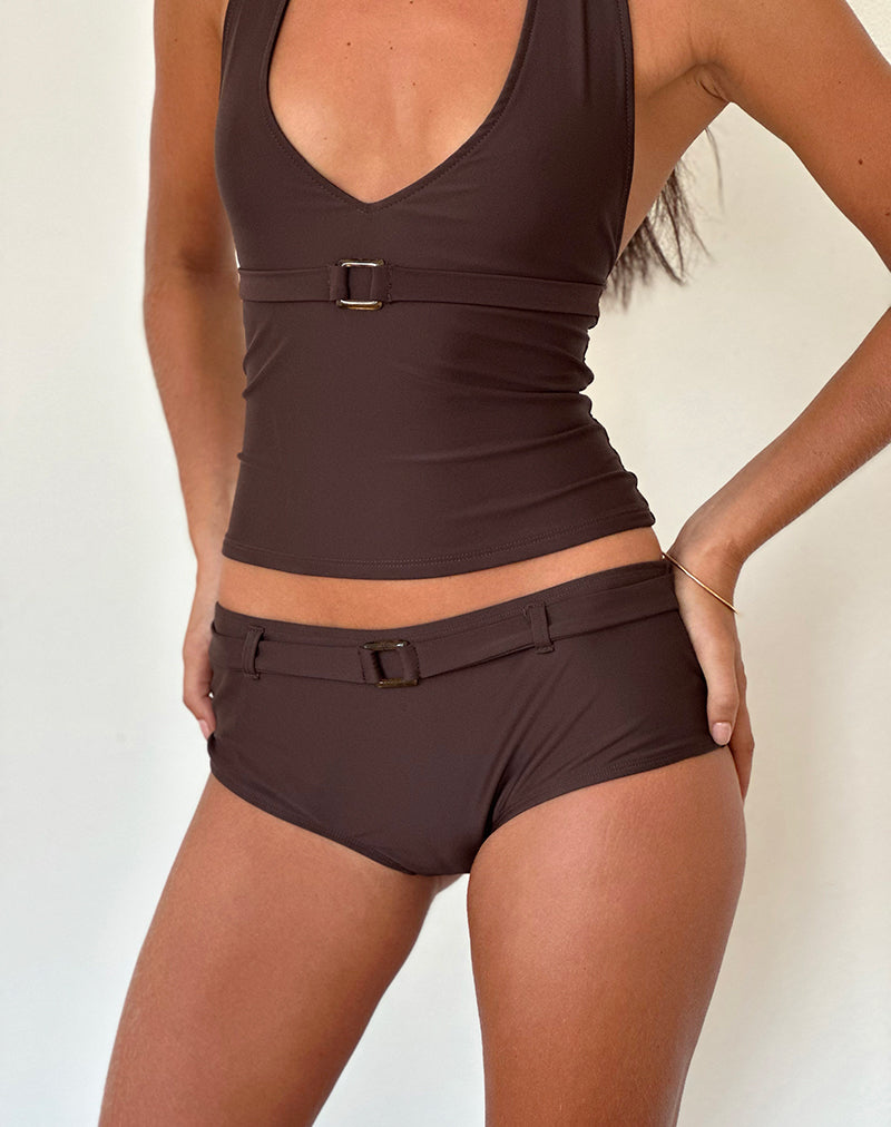 Immagine di Avi Pantaloncini da bagno in marrone con cintura