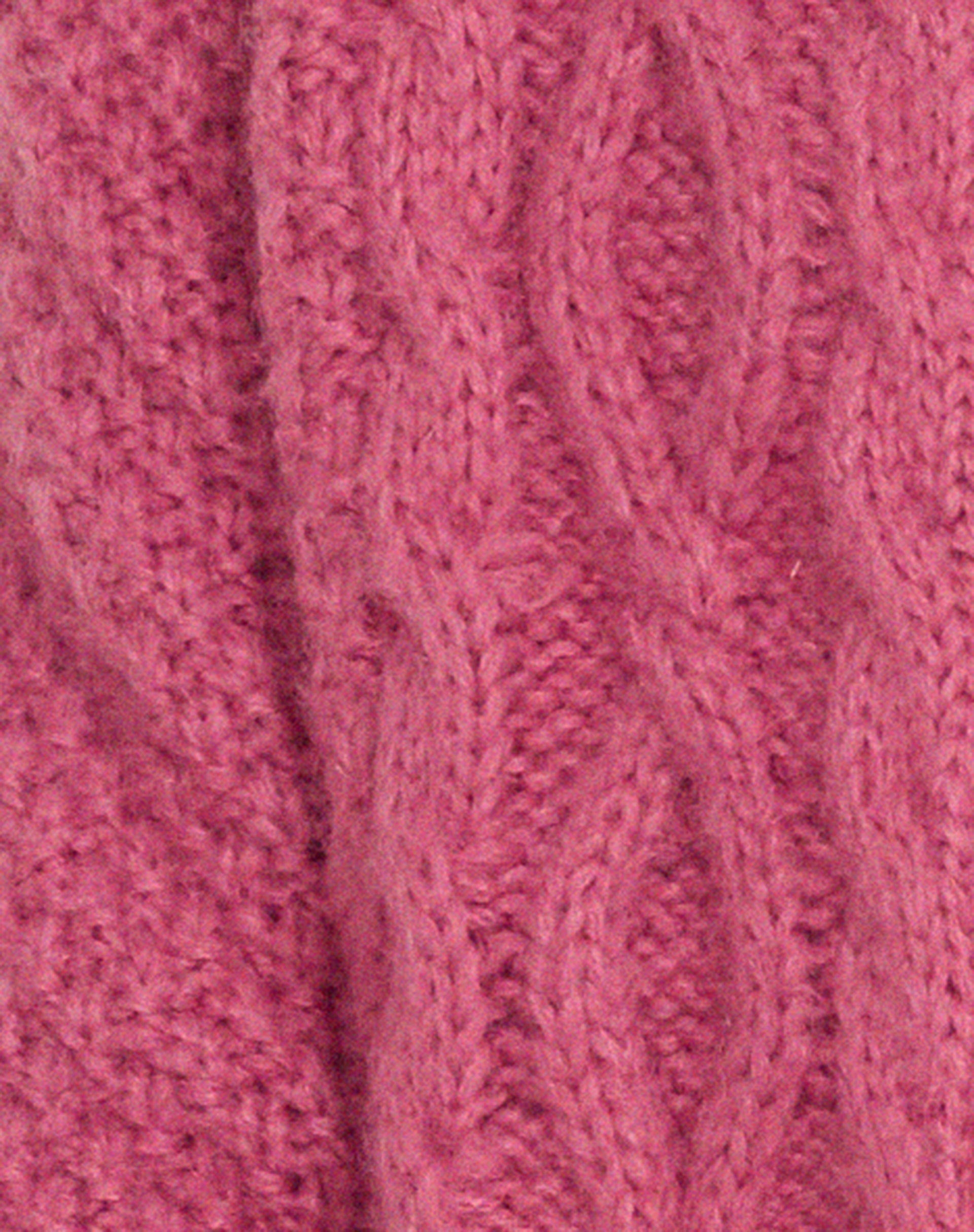 Cardi Triny in maglia a cavi rosa