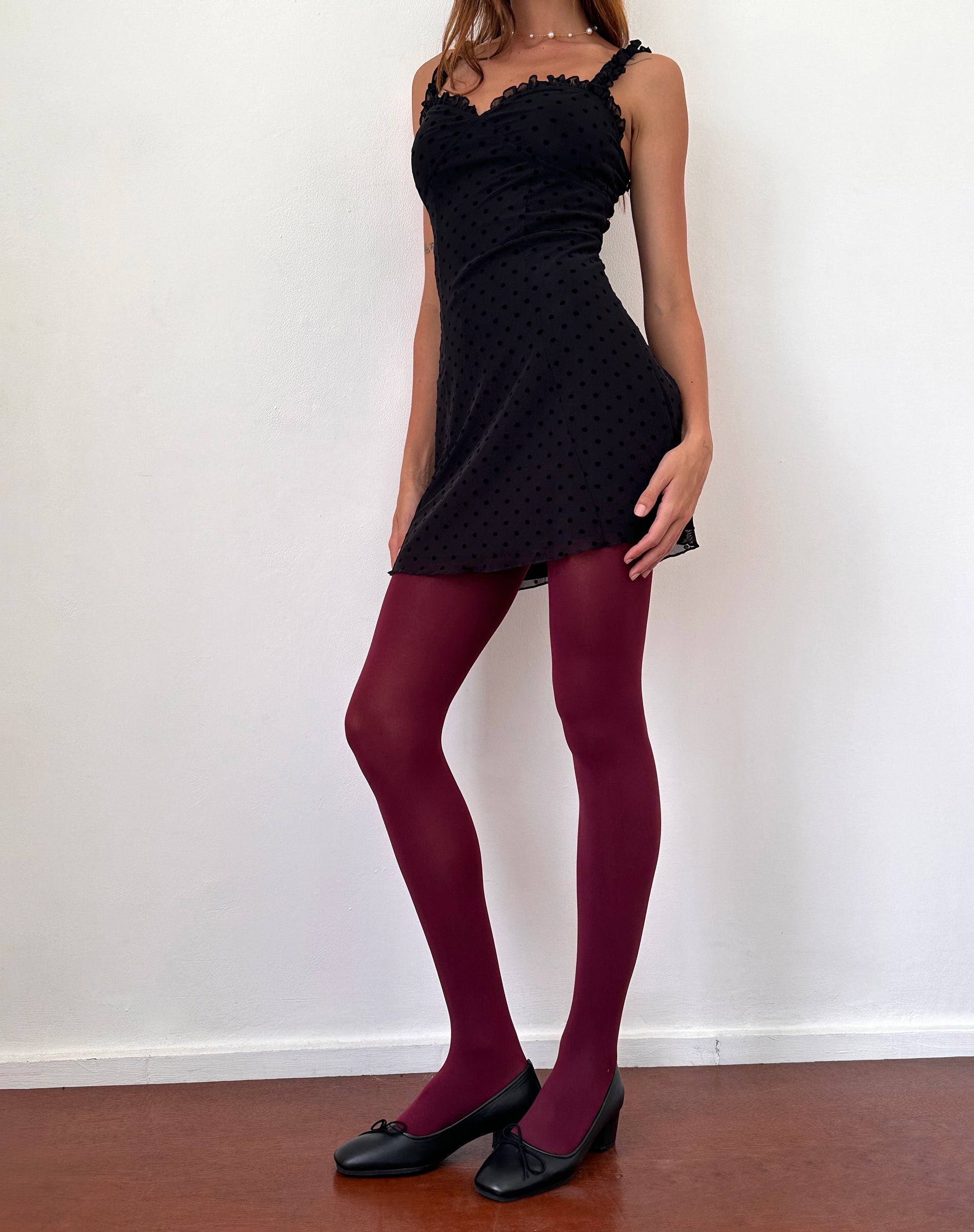 Immagine di Trisha Mini Dress in Polka Black Flock
