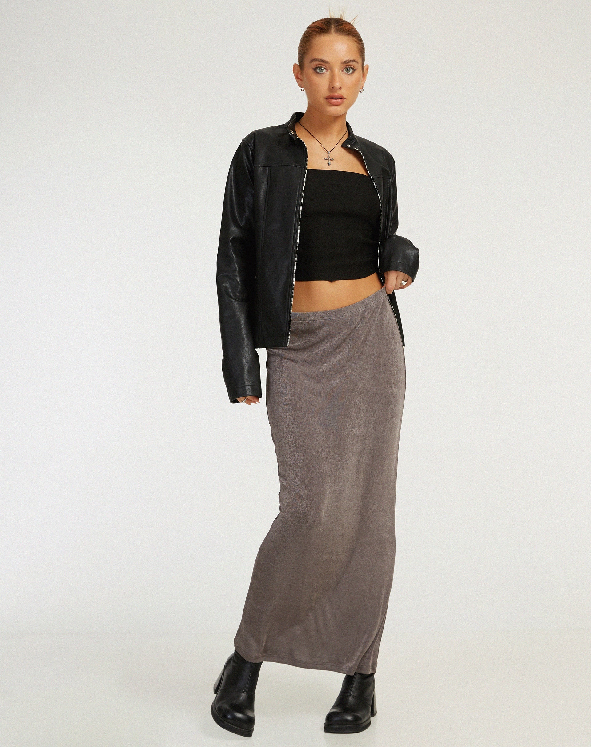 immagine di Tulus Maxi Skirt in Charcoal
