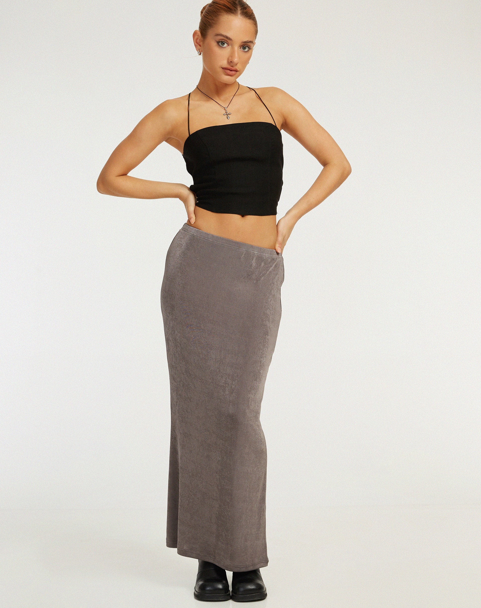 immagine di Tulus Maxi Skirt in Charcoal