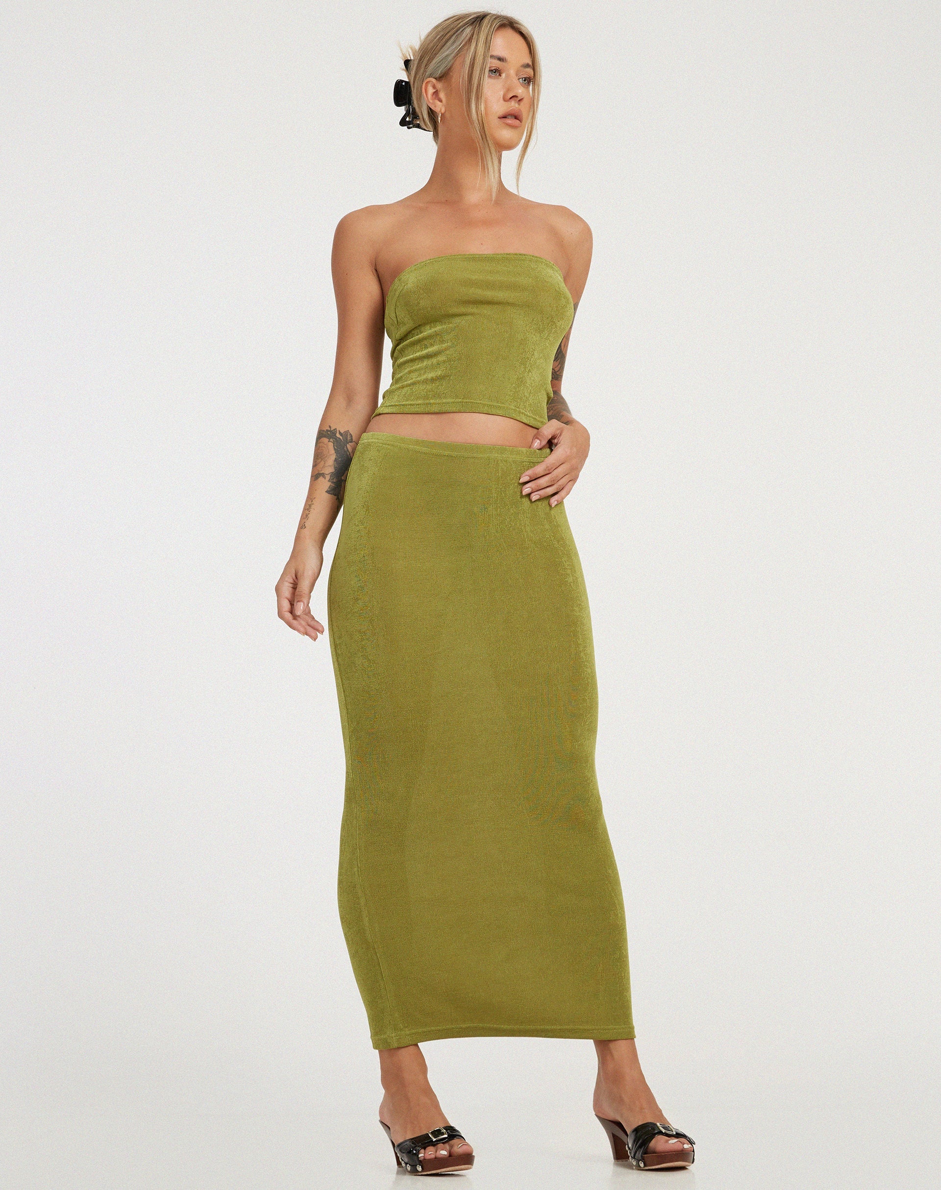 immagine di Tulus Maxi Skirt in Lime