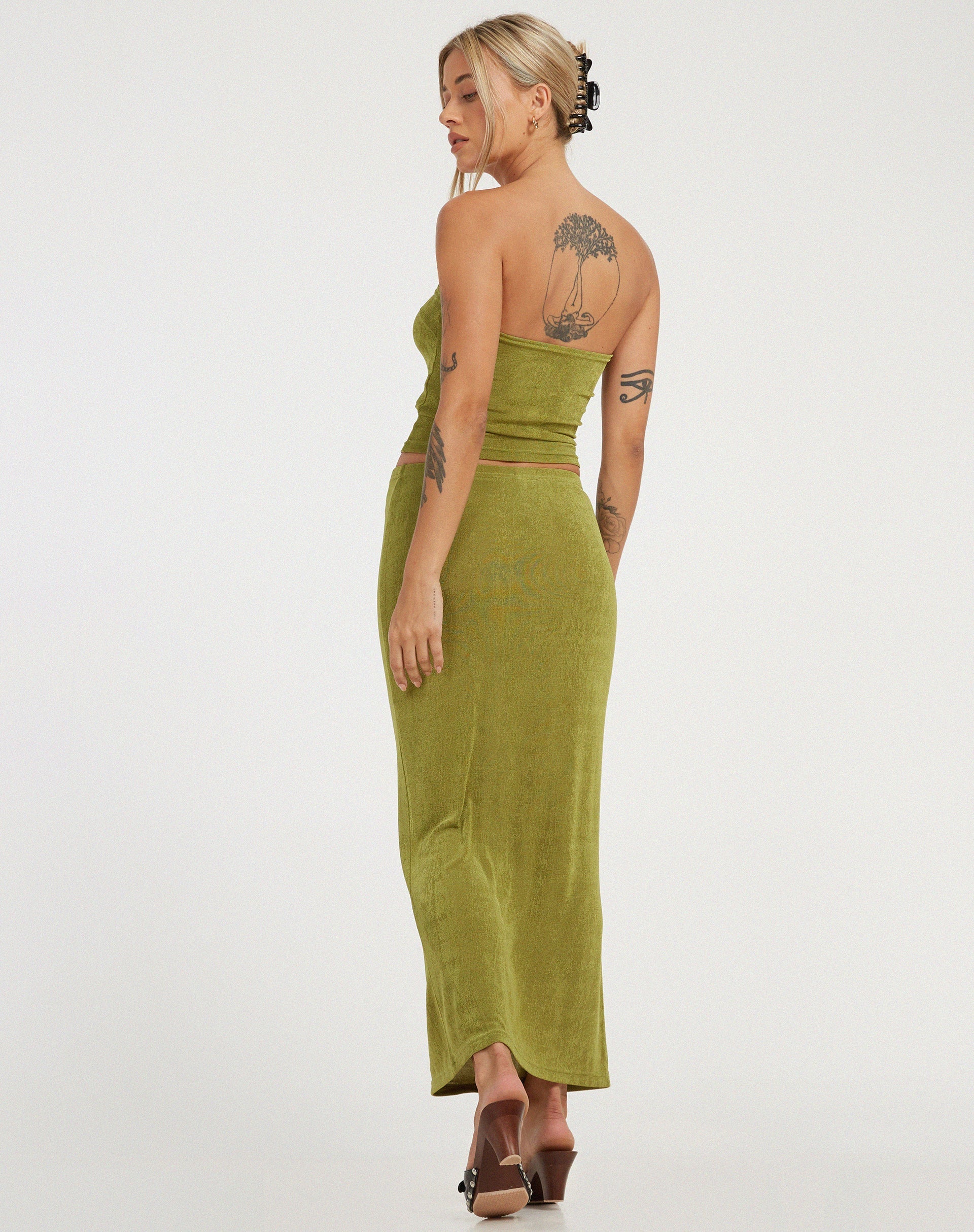 immagine di Tulus Maxi Skirt in Lime