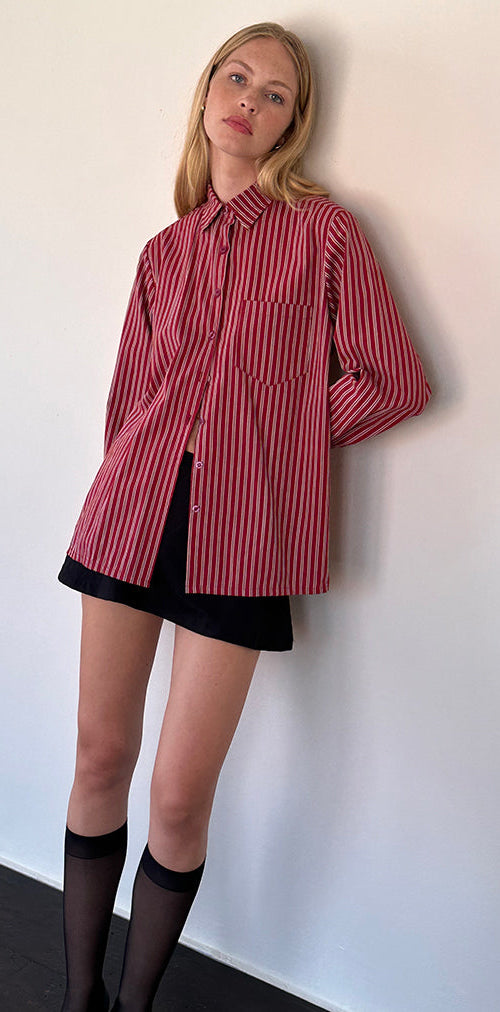 Immagine di Turner Camicia oversize a righe marroni