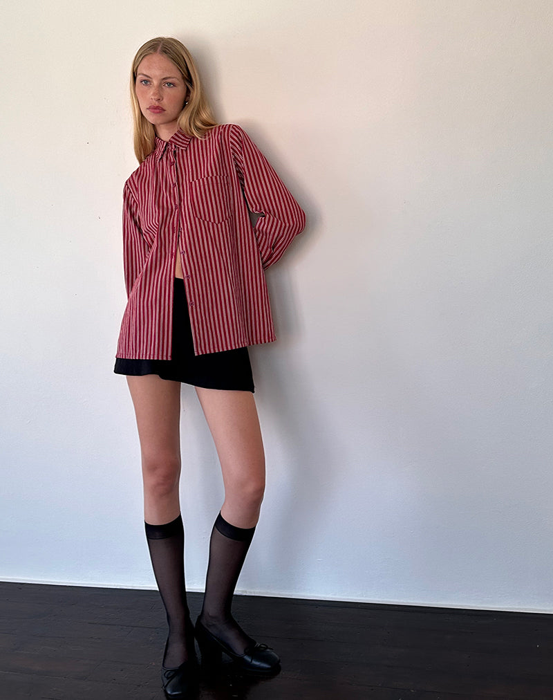 Immagine di Turner Camicia oversize a righe marroni
