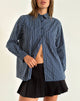 Immagine della camicia Turner a righe blu scuro indaco