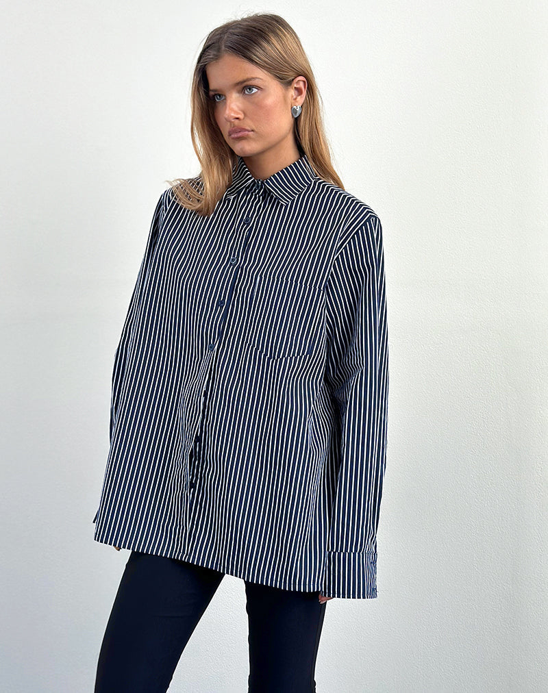 Immagine di Turner Shirt in Mono Stripe Navy
