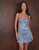 Immagine di Turu Mini Dress in Sequin Abstract Rose Grey