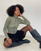 Immagine di Tuzifa, maglione cropped in oliva