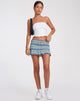 immagine di Tylee Mini Skirt in Colourpop Check Verde e Blu