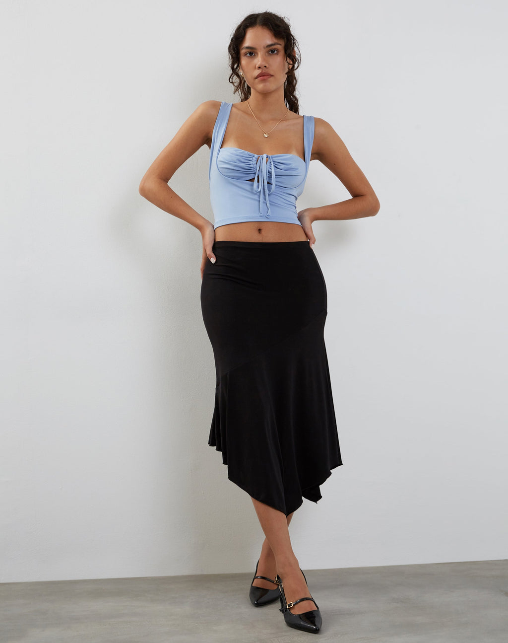Ulani Crop Top in blu fiordaliso