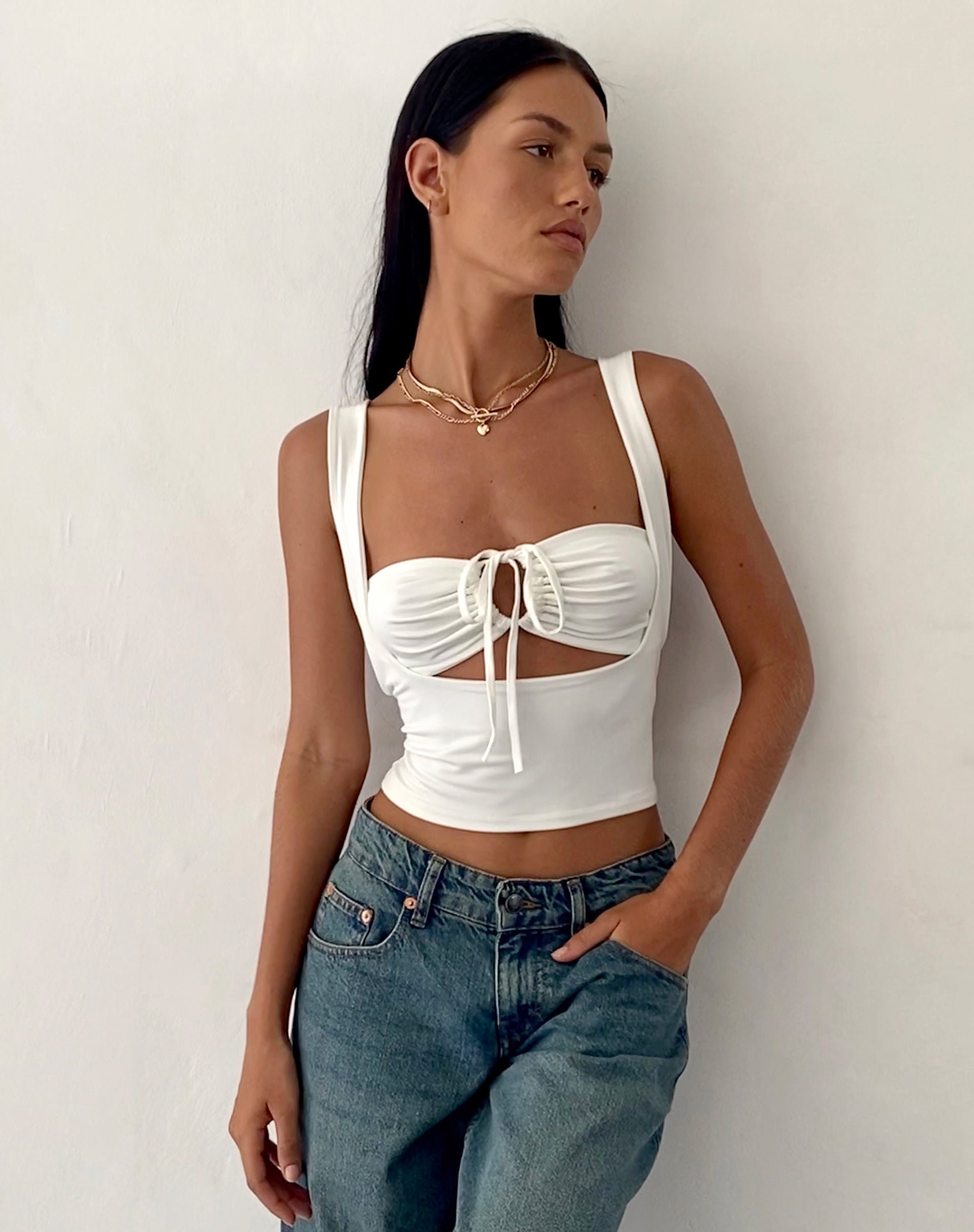 Immagine di Ulani Crop Top in avorio