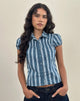 Immagine di Ulsan Camicia aderente in Popeline a righe formali Navy