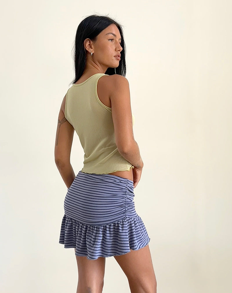 Immagine di Nefeli Mini Gonna a righe blu e nere