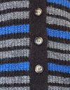 Grigio chiaro e blu a strisce grigie