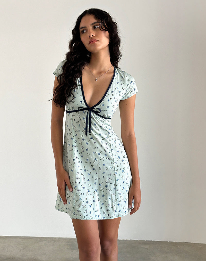 Immagine di Vaiso Mini Dress in Pretty Petal Green