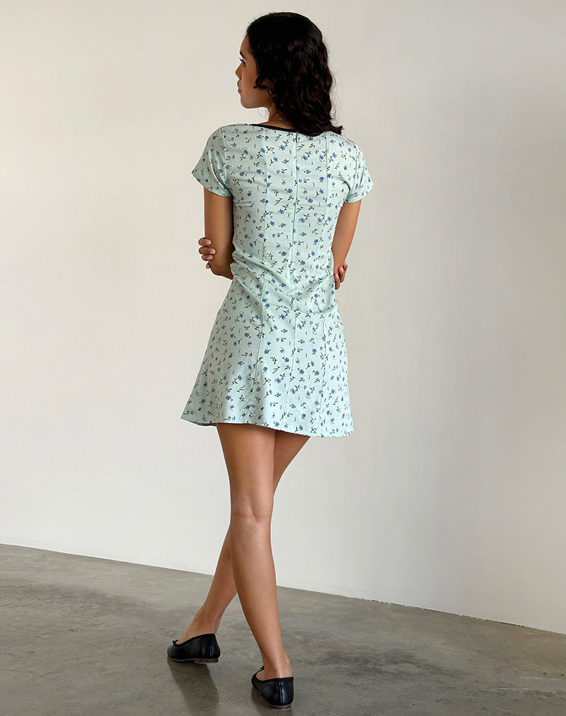Immagine di Vaiso Mini Dress in Pretty Petal Green