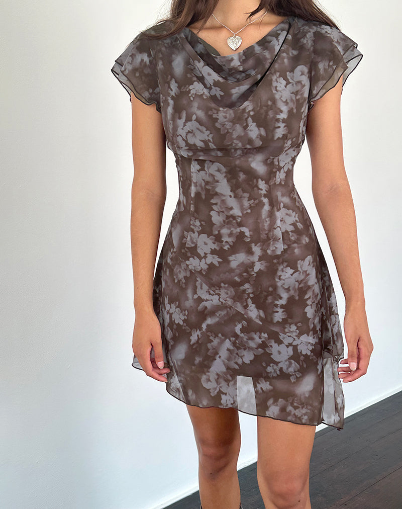 Mini abito Valencia in Botanical Shadow Brown