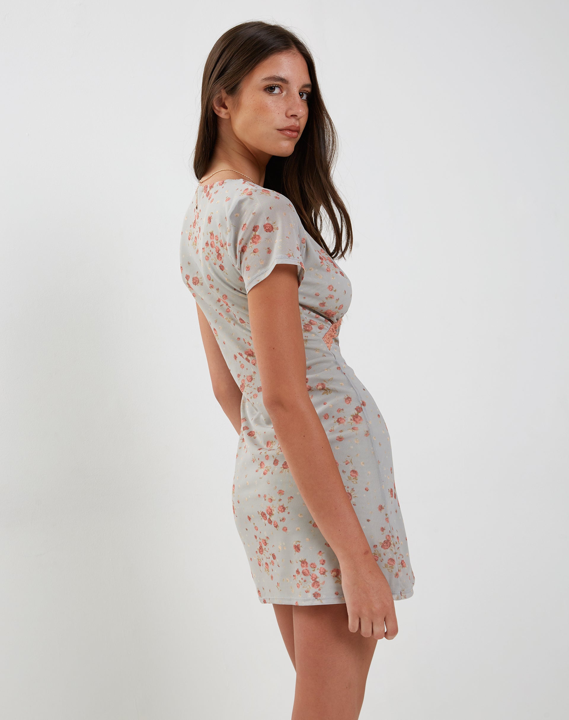 immagine di Vania Mini Dress in Ditsy Rose Cluster