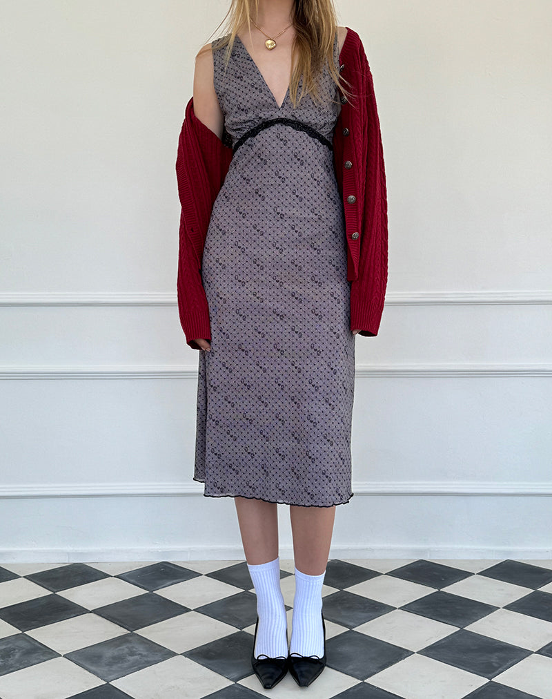 Vasida - Vestito midi in rete Regina di cuori