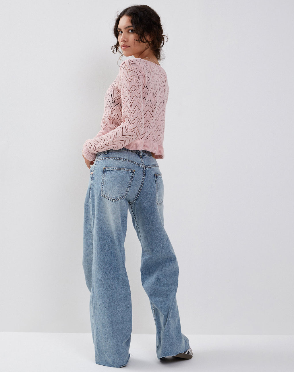 Cardigan Vella in maglia rosa