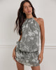 Immagine di Veloria Mini Dress in blurred Floral Grey