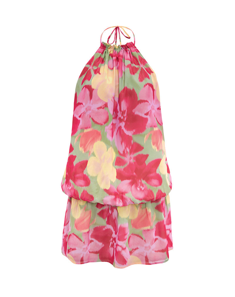 Immagine di Veloria Mini Dress in audace multicolore floreale