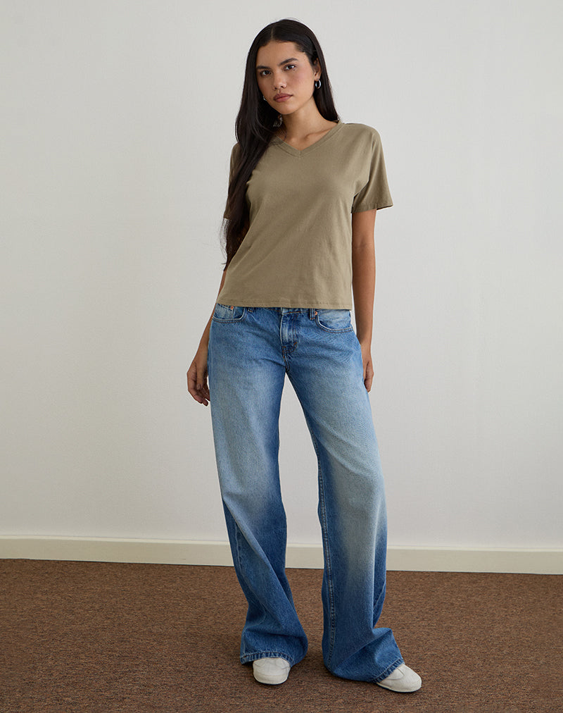 Immagine di Viman Top in Jersey Khaki