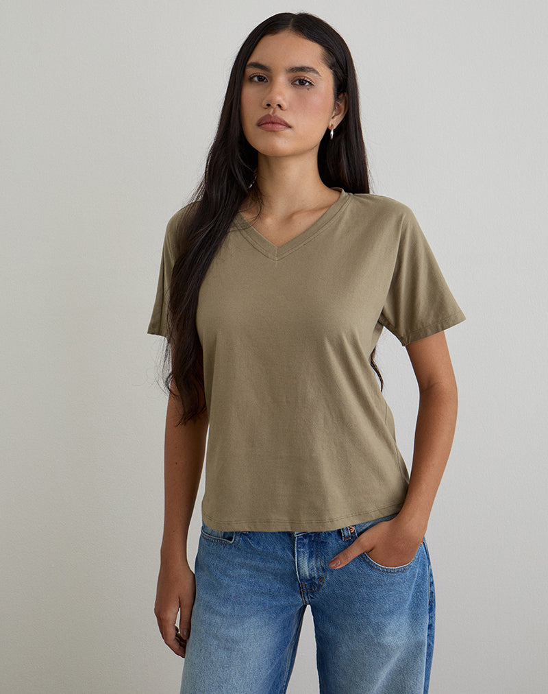 Immagine di Viman Top in Jersey Khaki