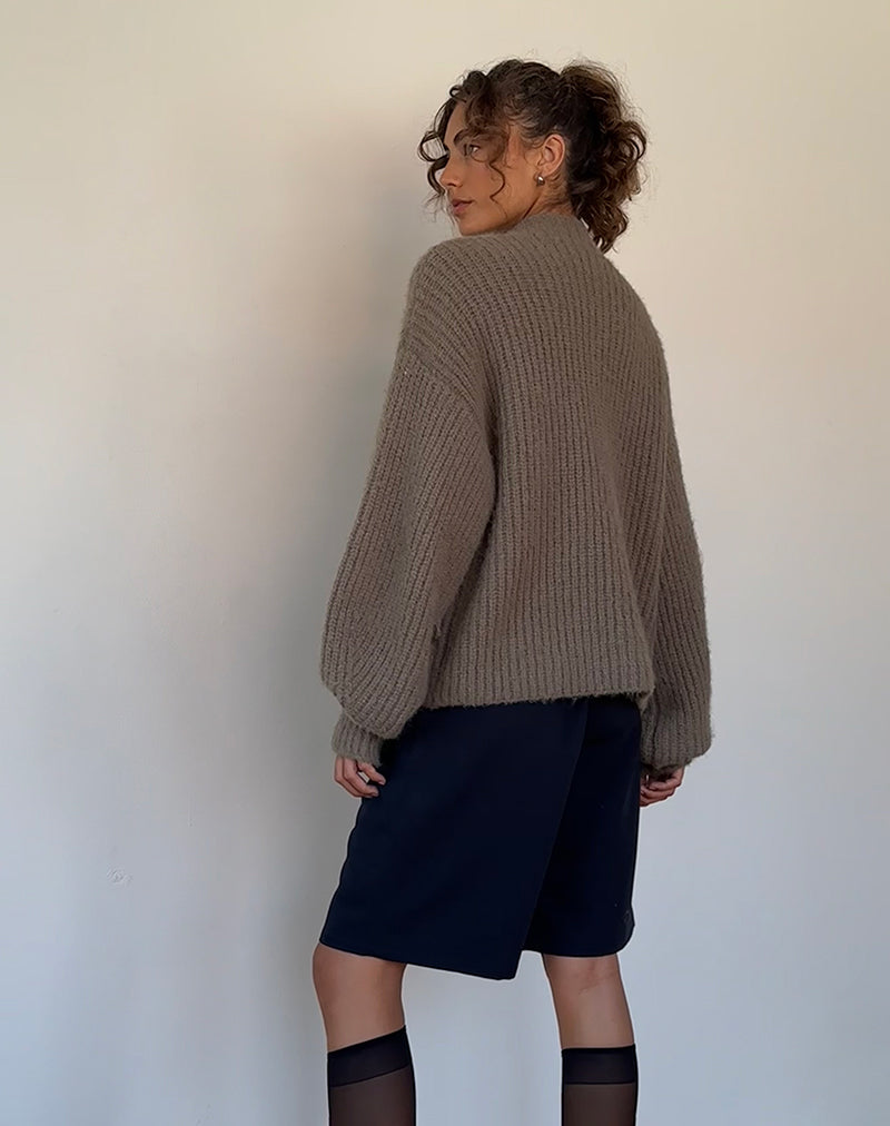 Immagine di Viola - Maglia oversize in oliva chiara