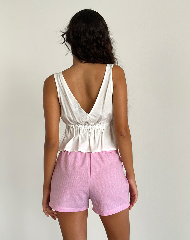 Immagine di Voir Shorts in Popeline Gingham Rosa