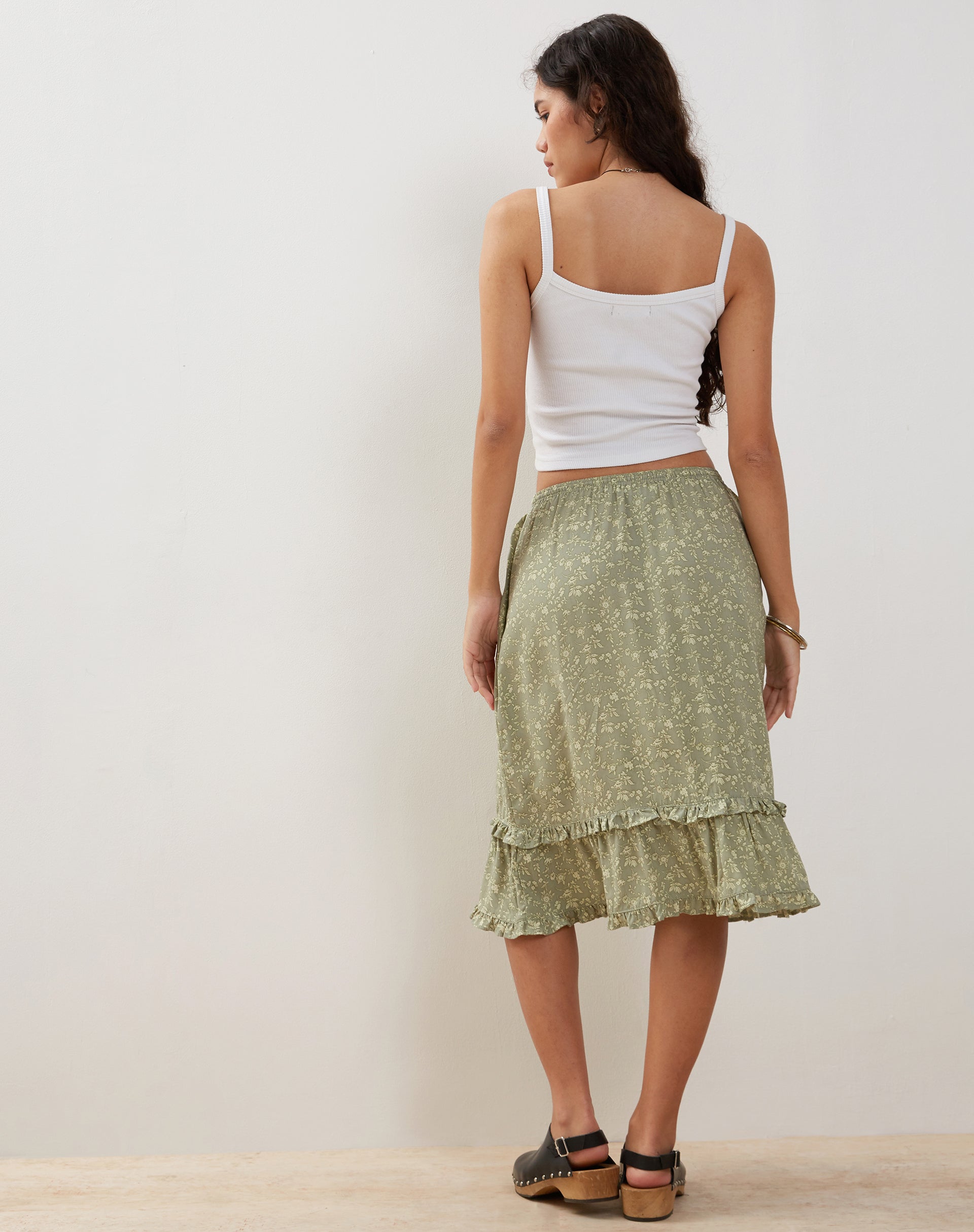 Immagine di Wala Midi Skirt in Ditsy Floral Verde