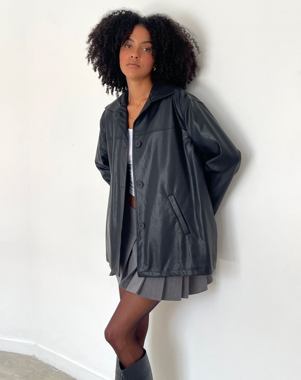 Giacca Walta in PU nero