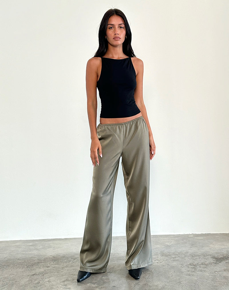 Immagine del pantalone Waski in raso salvia