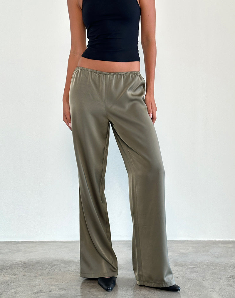 Immagine del pantalone Waski in raso salvia