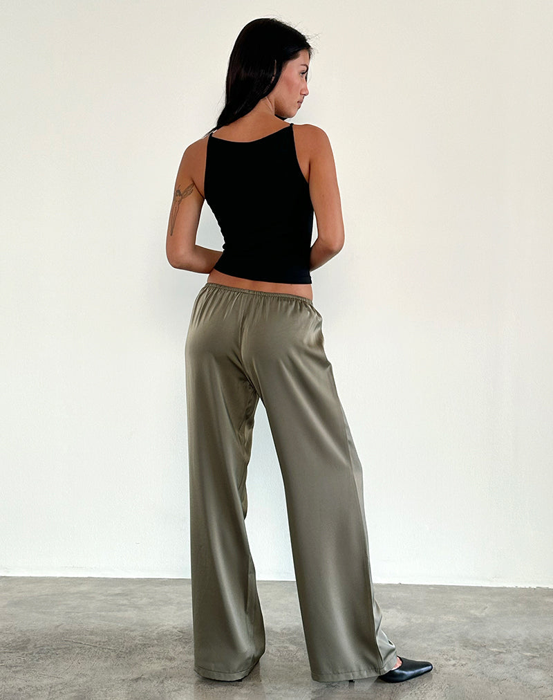 Immagine del pantalone Waski in raso salvia