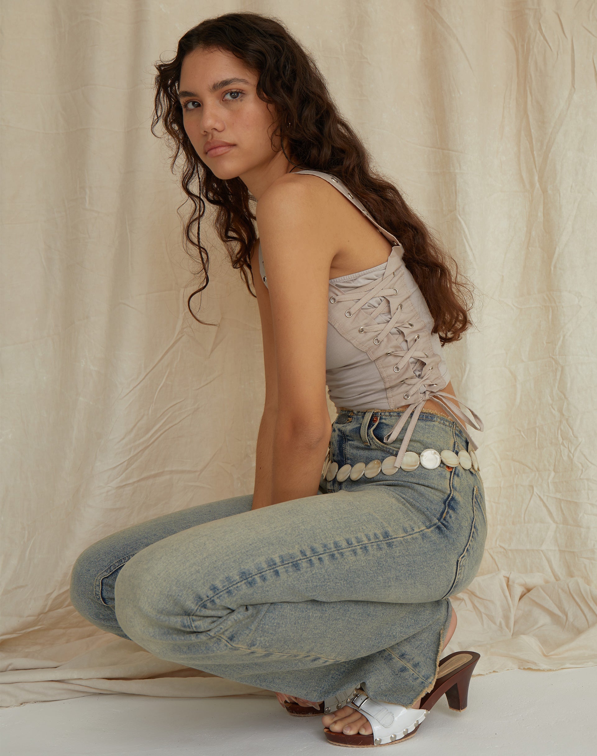 immagine di Wati Crop Top in latte d'avena
