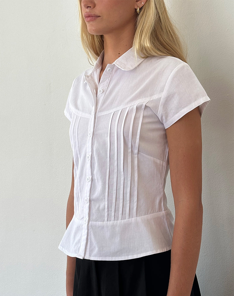 Immagine della blusa Wilmot in popeline bianco