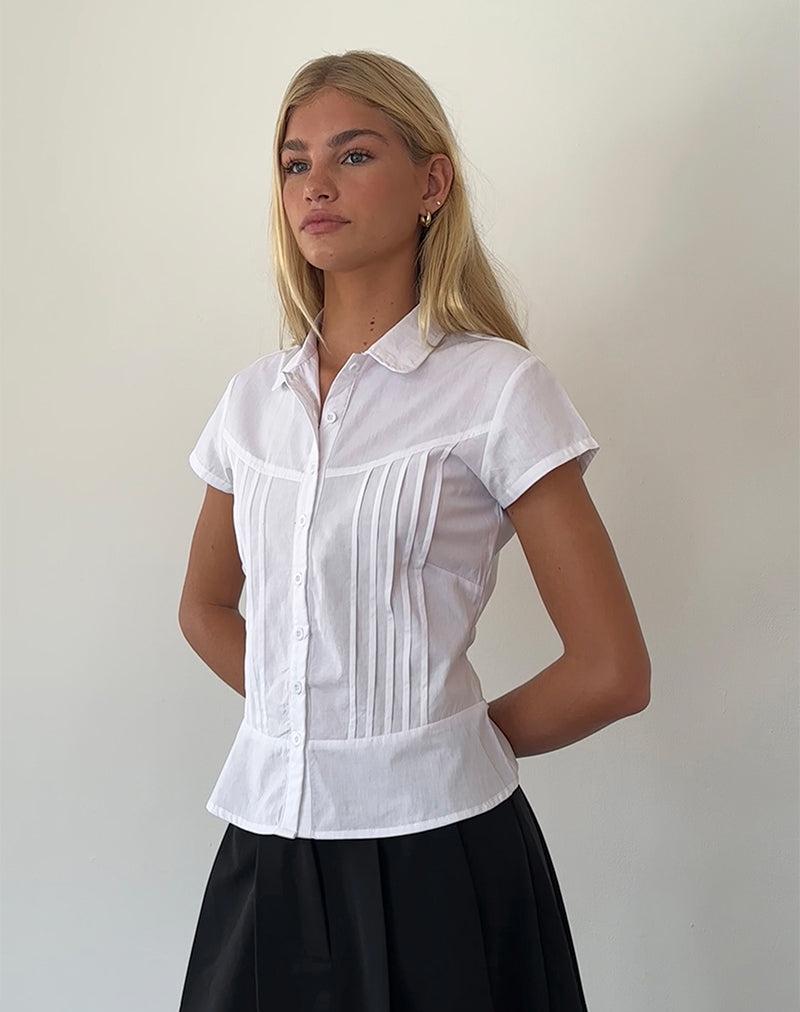 Camicetta Wilmot in popeline bianco