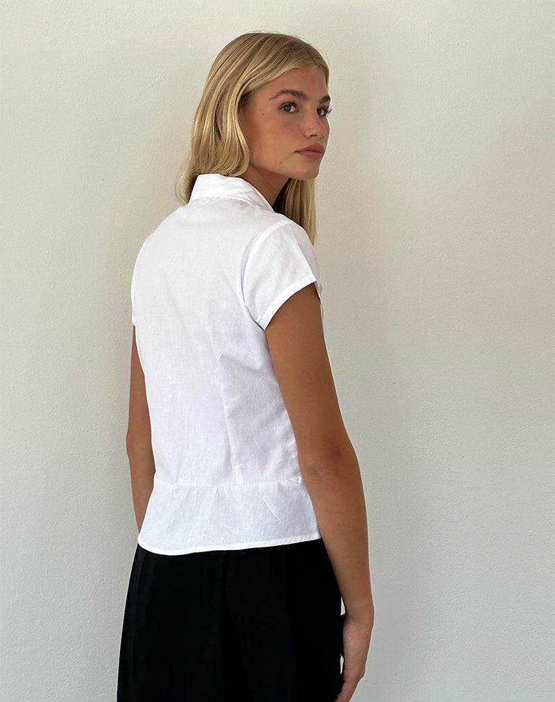 Immagine della blusa Wilmot in popeline bianco