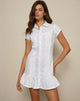Immagine di Wilsey Mini Shirt Dress in Popeline Bianco