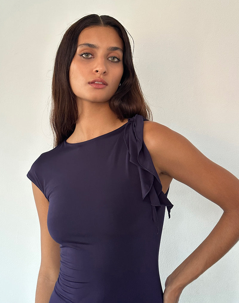 Immagine di Winslow - Mini abito asimmetrico con balze - Navy
