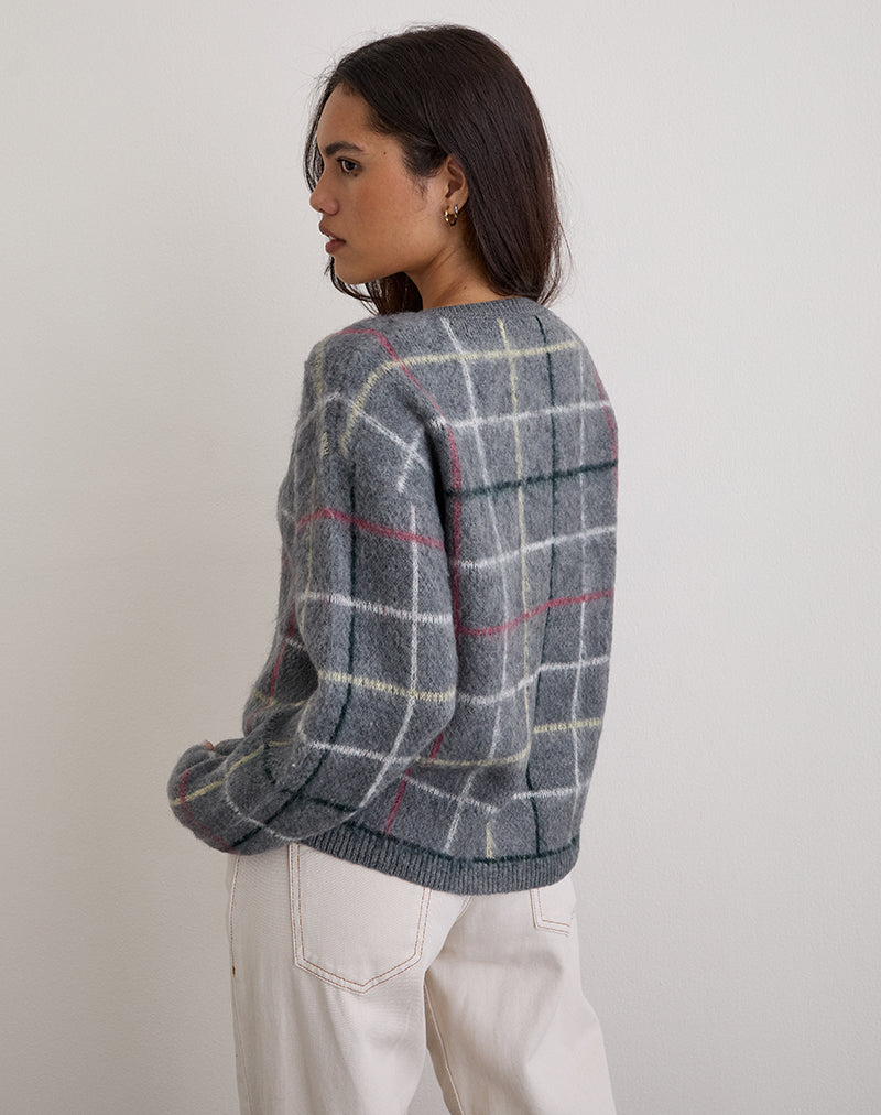 Immagine di Wisola Cardigan in maglia Country Check Grigio